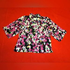New identity floral  jacket ladies sz large
